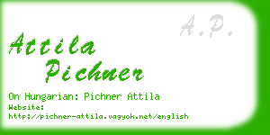 attila pichner business card